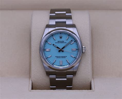 rolex tiffany on wrist|rolex tiffany blue 36mm price.